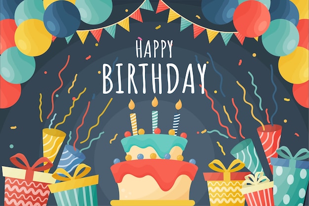 Free Vector | Festive birthday background concept