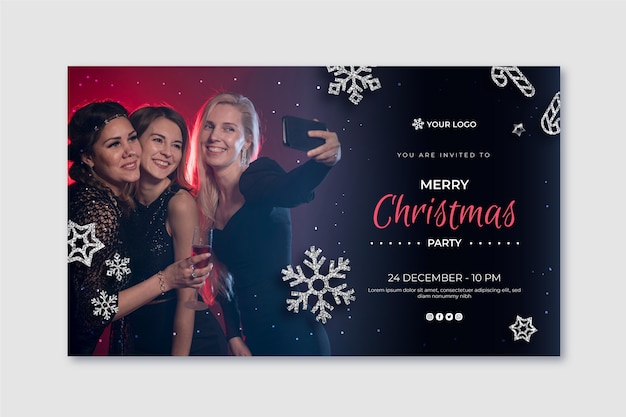 Free Vector | Festive christmas banner template