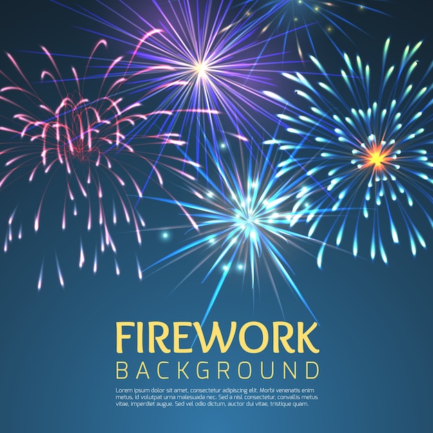 Free Vector Festive Firework Holiday Celebration Festive And Explode Festival And Carnival Christmas Or New Year Illustration