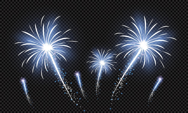 Premium Vector | Festive patterned fireworks new year and birthdays ...