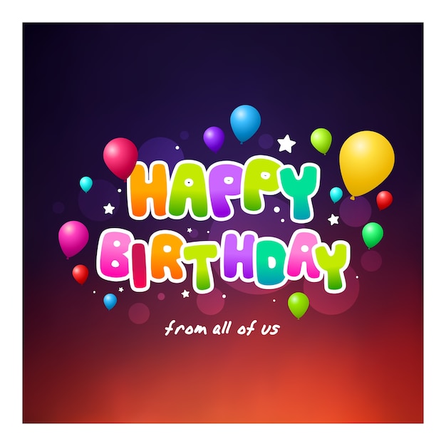 Premium Vector Festive Text Of Happy Birthday