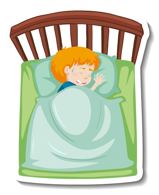 Free Vector | A fever boy shivering in blanket