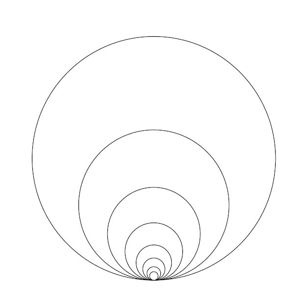 Premium Vector Fibonacci Sequence Circle Golden Ratio Geometric