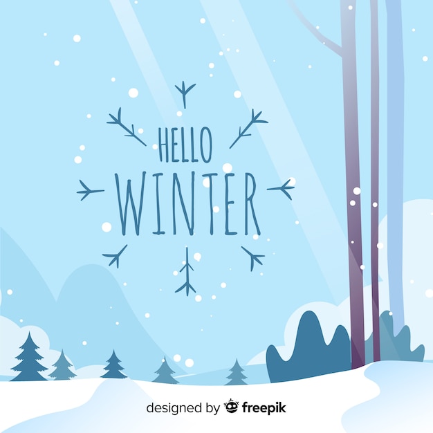 Free Vector | Field winter background