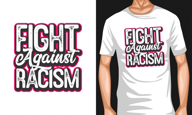 Premium Vector | Fight Against Racism Lettering Typography Quotes