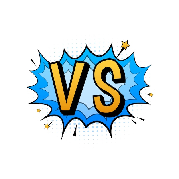 Premium Vector | Fight comic speech bubble with expression text vs or ...