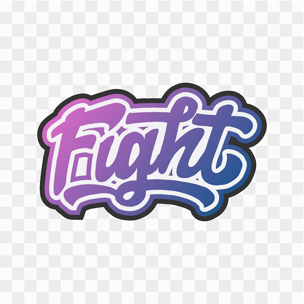 Premium Vector Fight Lettering Vector