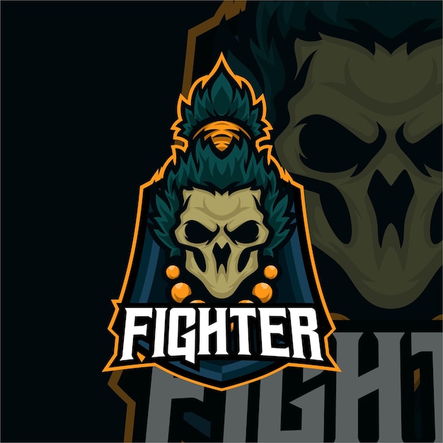 Premium Vector | Fightern masscot logo esport premium vector