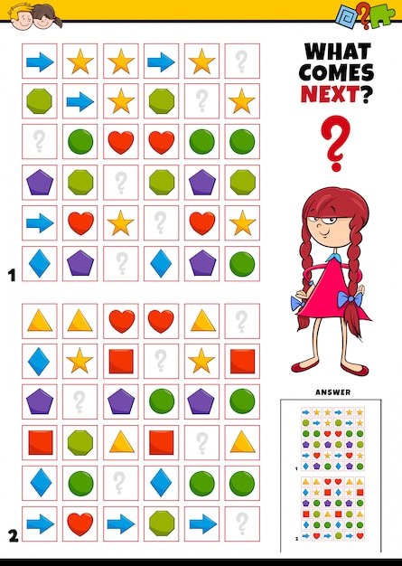 Download Fill the pattern educational game | Premium Vector
