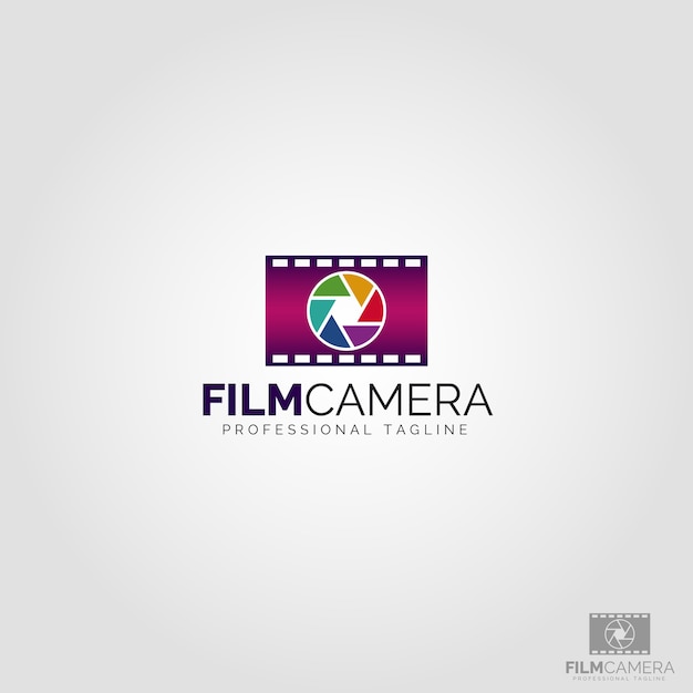 Film camera logo template | Premium Vector