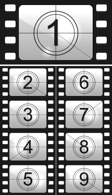 Free Vector | Film number set