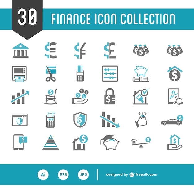 Download Finance icon collection | Free Vector