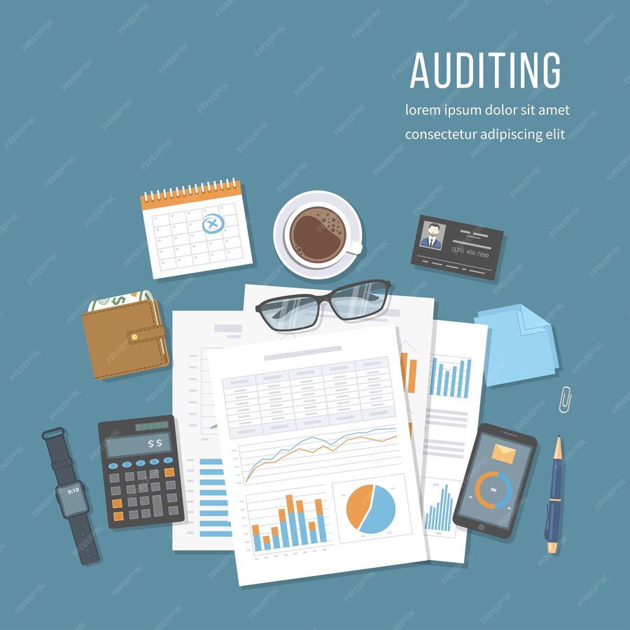 Premium Vector Financial Audit Accounting Analytics Data Analysis Report Research 2265