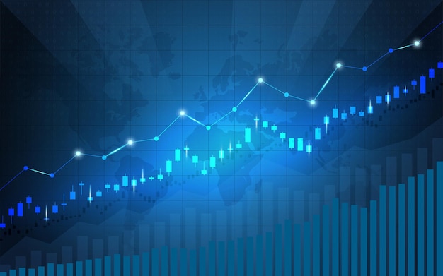 Premium Vector | Financial stock market graph on stock market ...