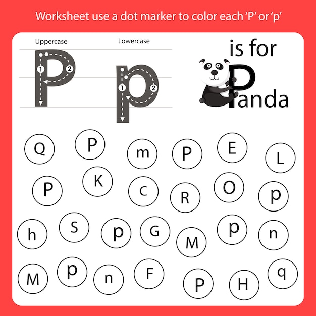 premium-vector-find-the-letter-worksheet-use-a-dot-marker-to-color-each-p