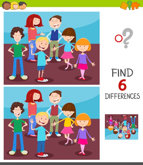 Premium Vector | Finding differences between pictures game for kids