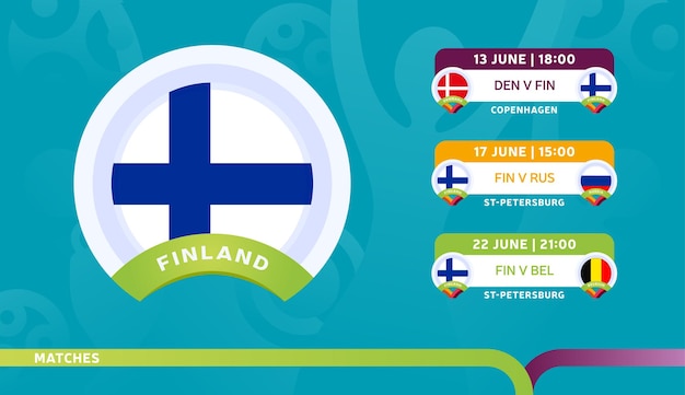 Premium Vector | Finland national team schedule matches in the final