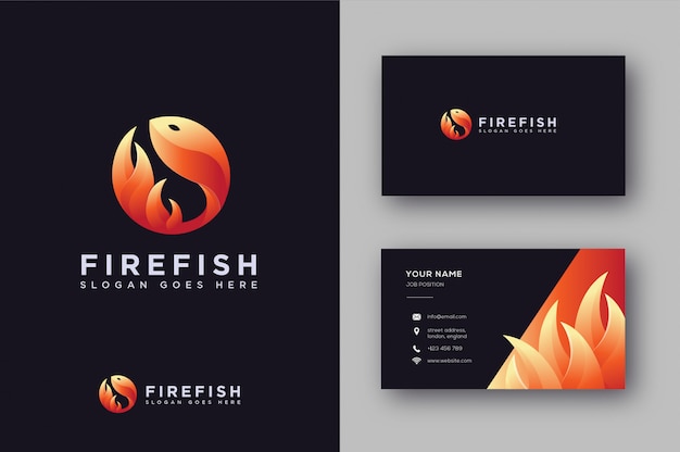 Download Free Fire Fish Logo And Business Card Premium Vector Use our free logo maker to create a logo and build your brand. Put your logo on business cards, promotional products, or your website for brand visibility.
