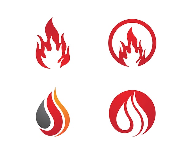 Premium Vector | Fire flame logo template vector icon oil