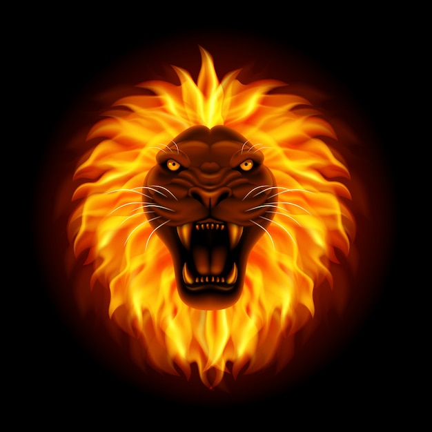 Download Free Fire Lion Head Isolated On Black Background Premium Vector Use our free logo maker to create a logo and build your brand. Put your logo on business cards, promotional products, or your website for brand visibility.