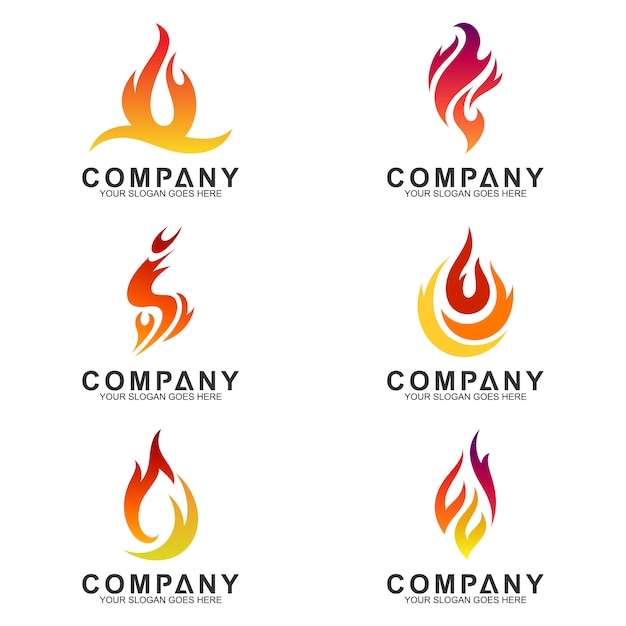 Fire logotype collection | Premium Vector