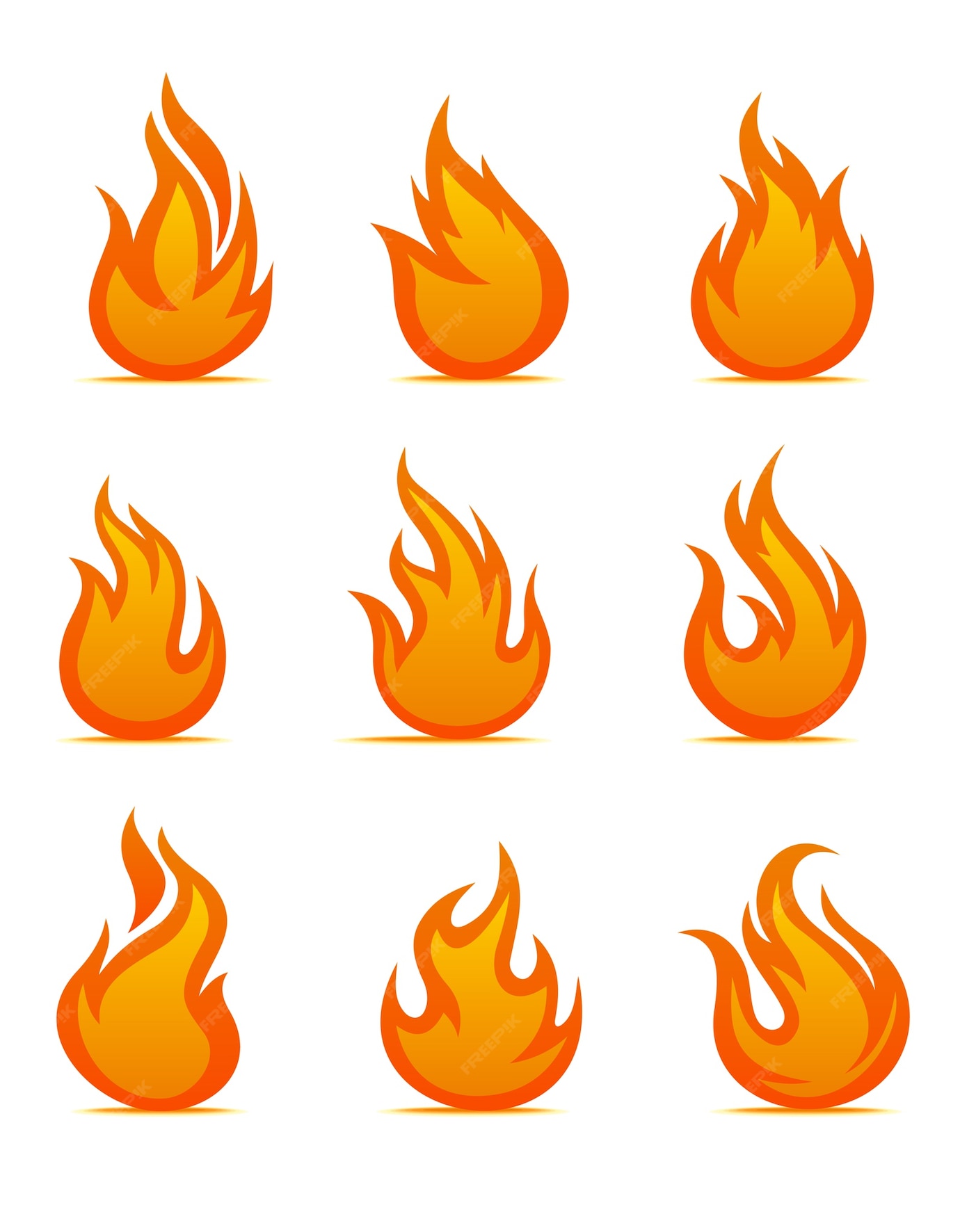 Premium Vector Fire Warning Symbols 