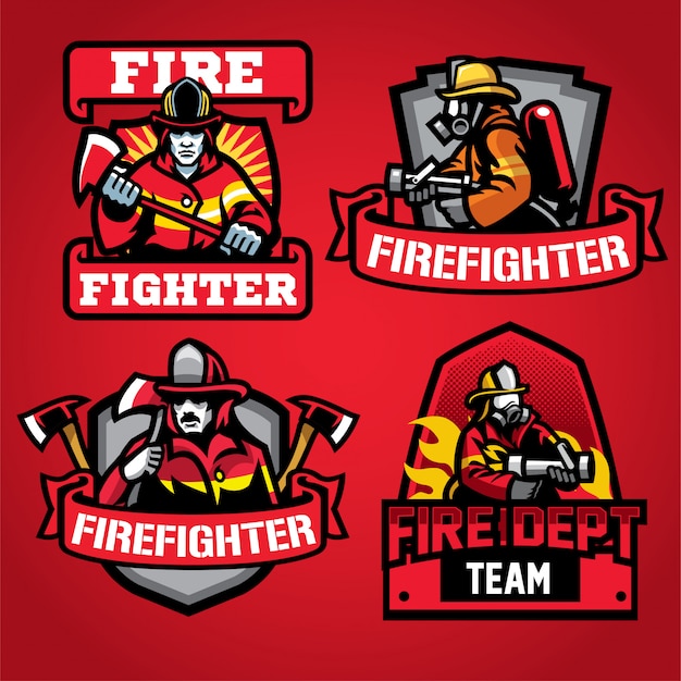 Download Free Firefighter Department Logo Design Set Premium Vector Use our free logo maker to create a logo and build your brand. Put your logo on business cards, promotional products, or your website for brand visibility.