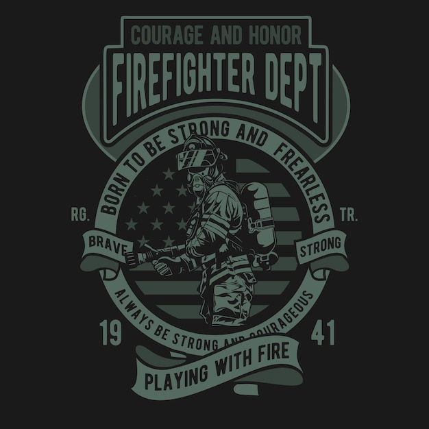 Download Free Firefighter Dept Premium Vector Use our free logo maker to create a logo and build your brand. Put your logo on business cards, promotional products, or your website for brand visibility.