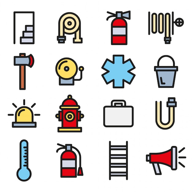Download Free Firefighter Fire Department And Emergency Icon Set Premium Vector Use our free logo maker to create a logo and build your brand. Put your logo on business cards, promotional products, or your website for brand visibility.