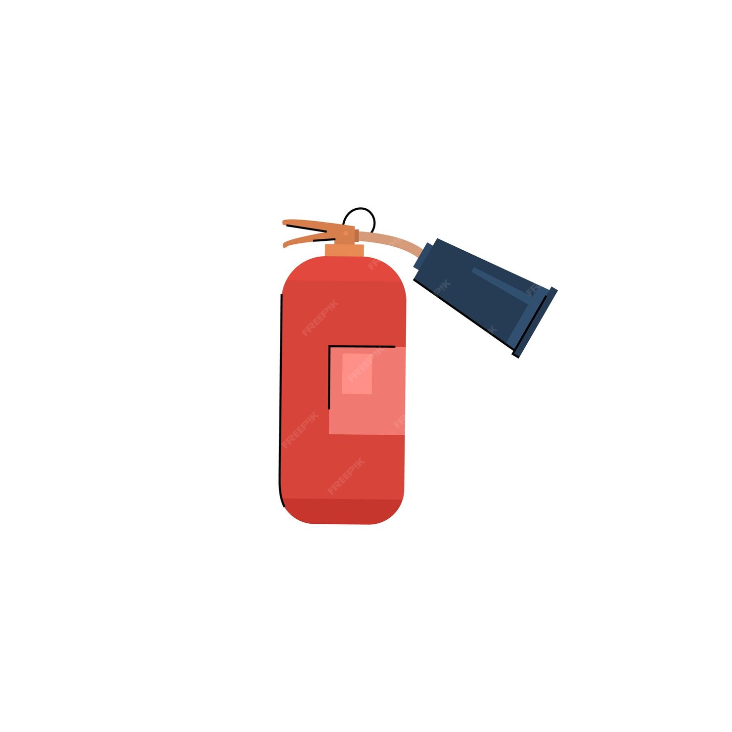 Premium Vector Firefighter Fire Extinguisher Cartoon Icon Flat Vector Illustration Isolated 