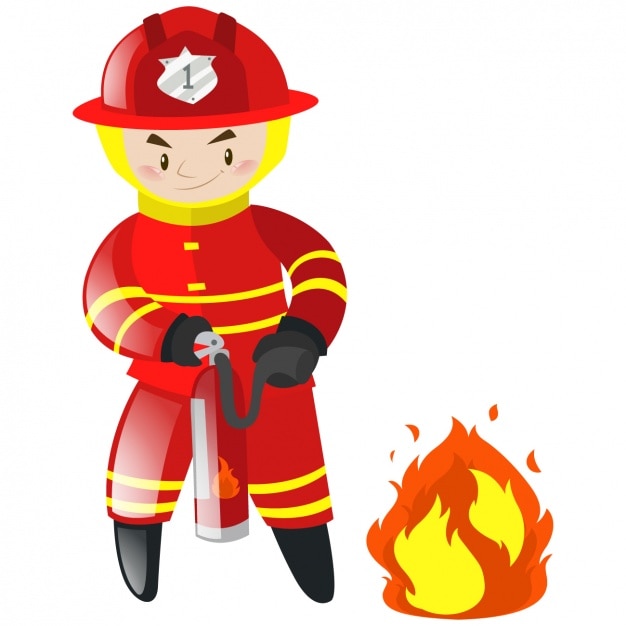 Fireman background design