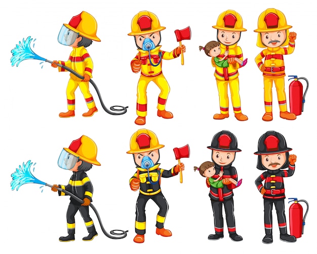 Download Free Download Free A Fireman Character Set Vector Freepik Use our free logo maker to create a logo and build your brand. Put your logo on business cards, promotional products, or your website for brand visibility.