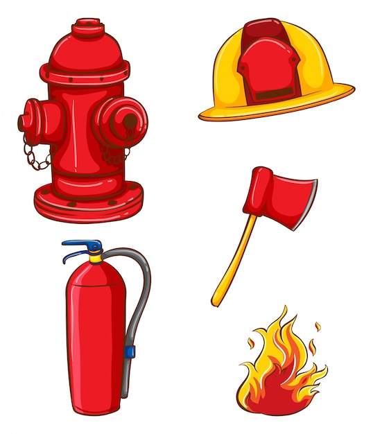 Free Vector | Fireman equipment