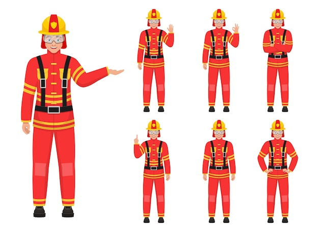 Premium Vector | Fireman illustration isolated on white