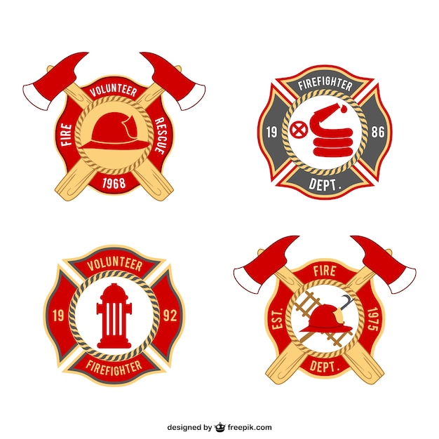 Firemen badges pack