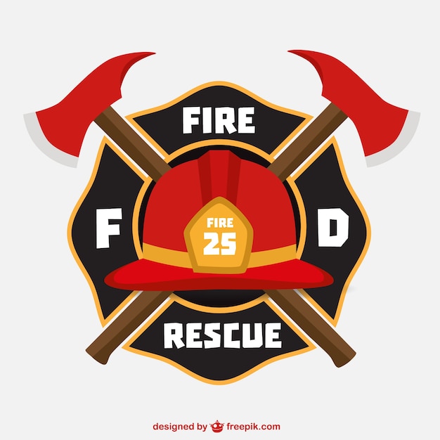 Firemen helmet emblem