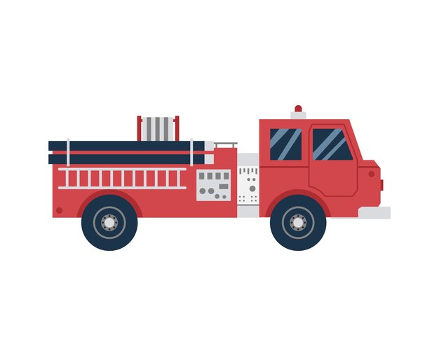 Premium Vector | Firetruck or firefighting car cartoon icon