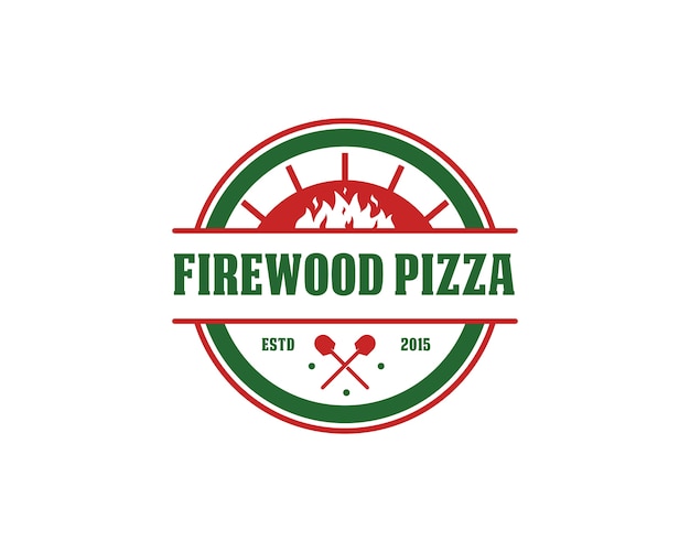 Download Free Firewood Pizza Logo Design Premium Vector Use our free logo maker to create a logo and build your brand. Put your logo on business cards, promotional products, or your website for brand visibility.