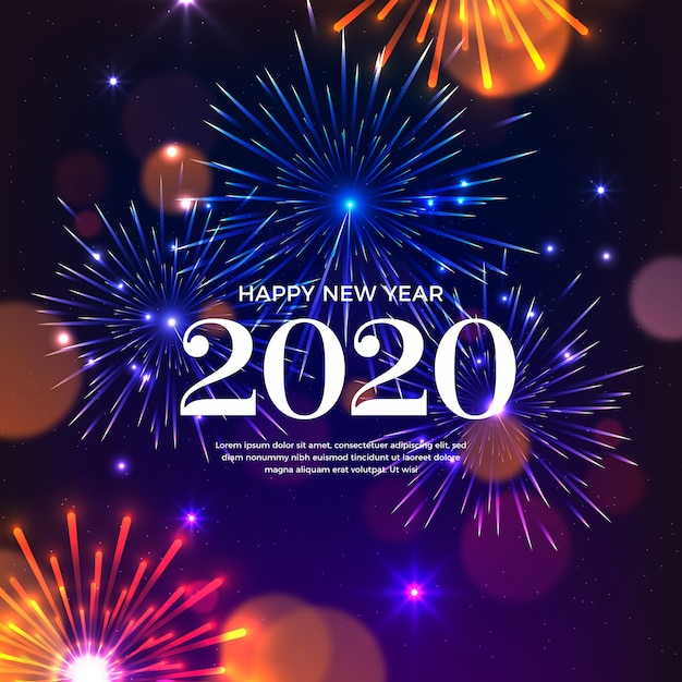 Fireworks new year 2020 Vector | Free Download