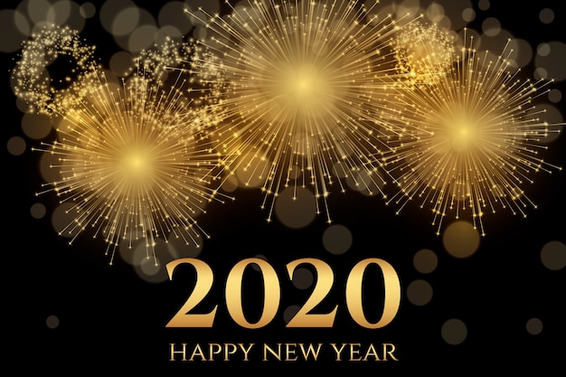 Premium Vector | Fireworks new year 2020