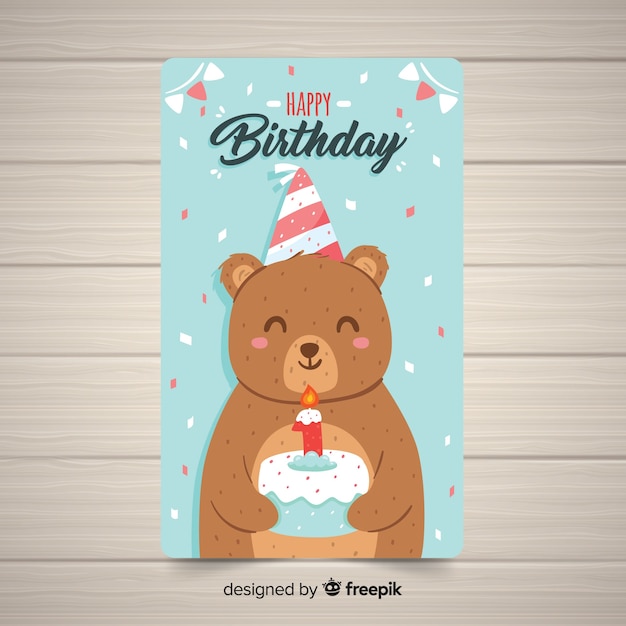 Download Free Vector | First birthday card template