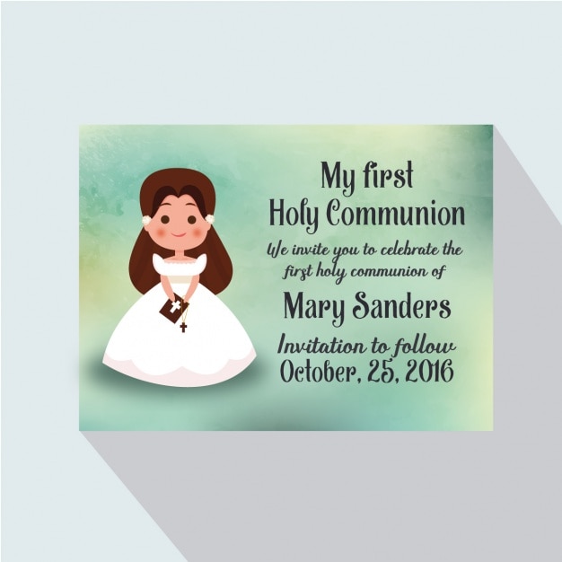 Download Vector First Communion Invitation Card Vectorpicker