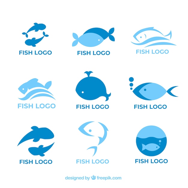 Download Fish logos collection for companies branding Vector | Free ...