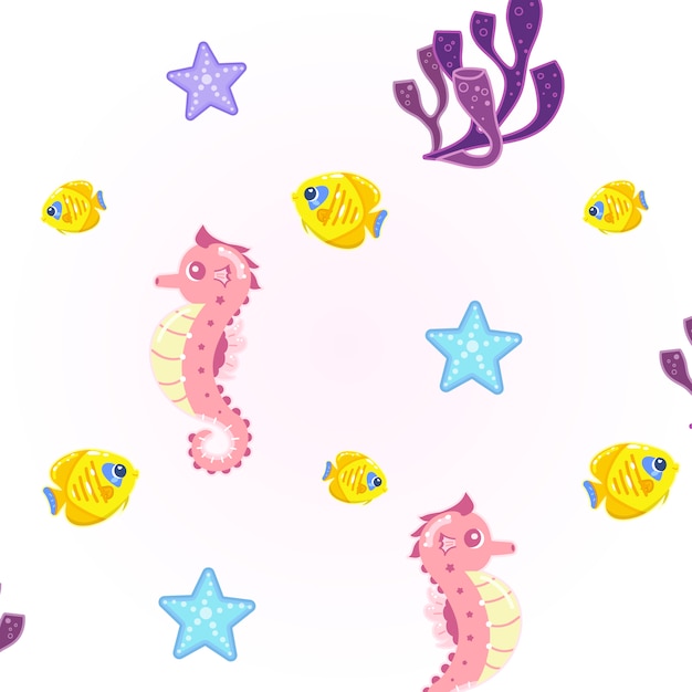 Download Free Vector | Fish pattern background