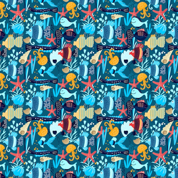 Download Free Vector | Fish pattern