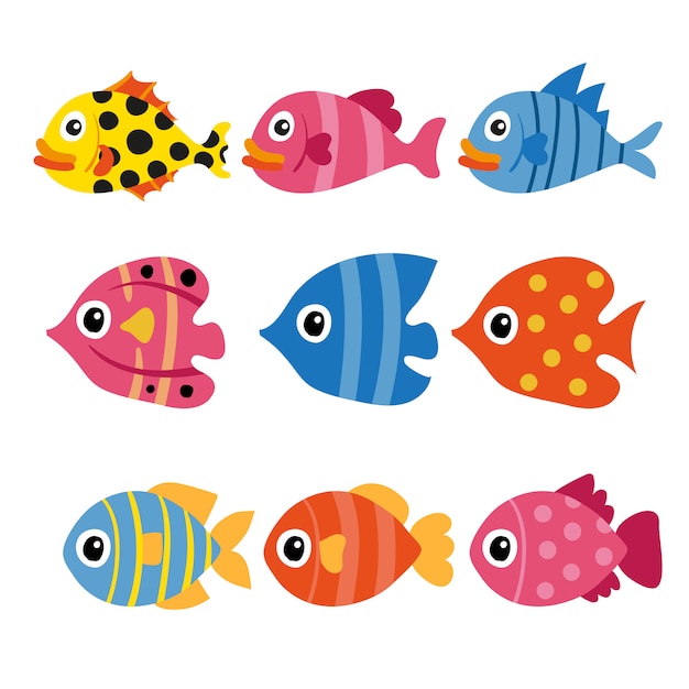 Download Fish vector collection design, | Premium Vector