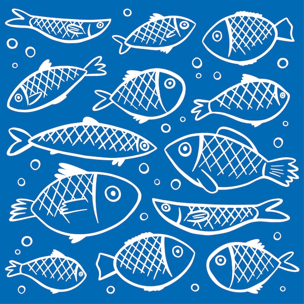 Download Fishes pattern background Vector | Free Download