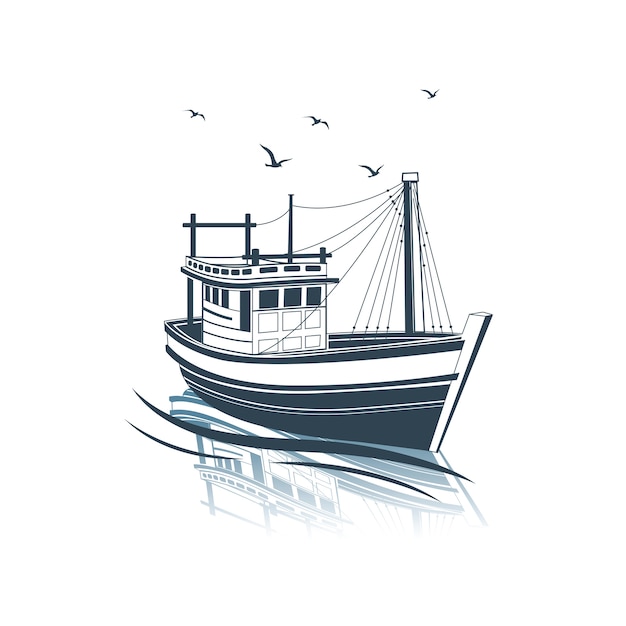 Download Fishing boat | Premium Vector