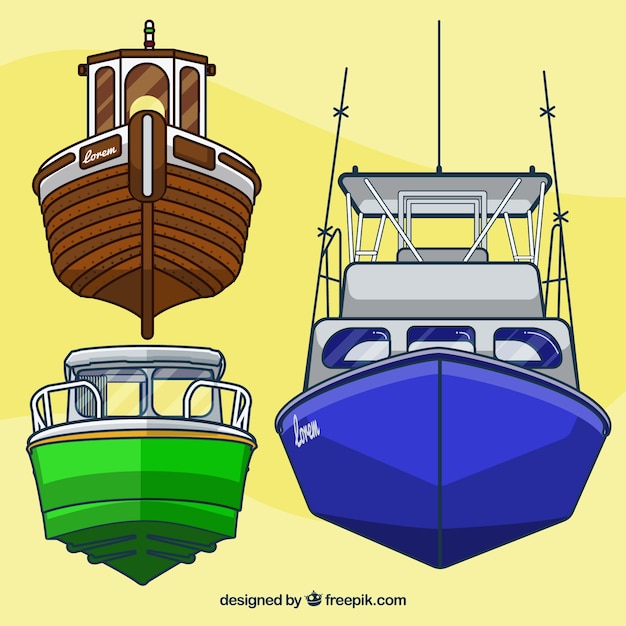 Free Vector | Fishing boats