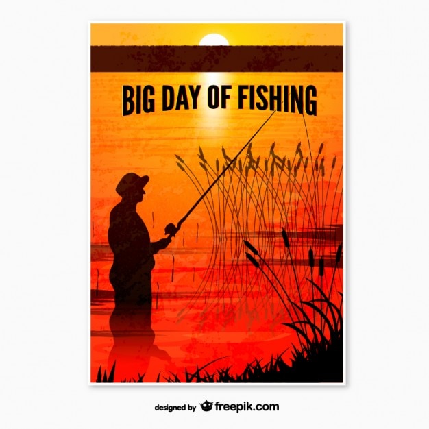Fishing day poster